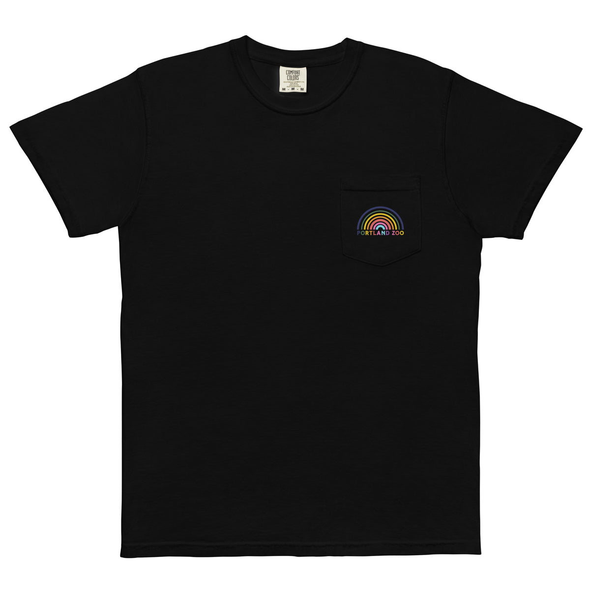 Comfort Colors Rainbow Pocket T-shirt – Portland Zoo