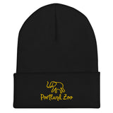 Cuffed Beanie (embroidered elephant)