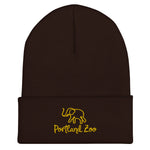 Cuffed Beanie (embroidered elephant)