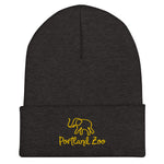Cuffed Beanie (embroidered elephant)