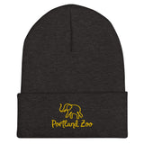Cuffed Beanie (embroidered elephant)