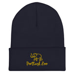 Cuffed Beanie (embroidered elephant)