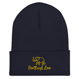 Cuffed Beanie (embroidered elephant)